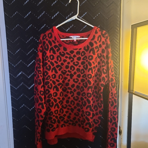No Boundaries Sweaters - 💕5/$20 Black and red cheetah pattern sweater